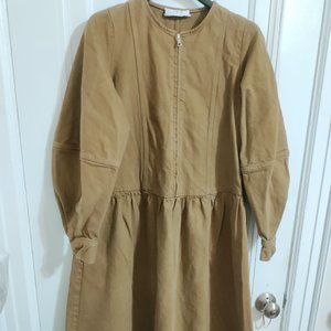 denim dress- Sea New York Metta Acid Puff Sleeve Denim Dress